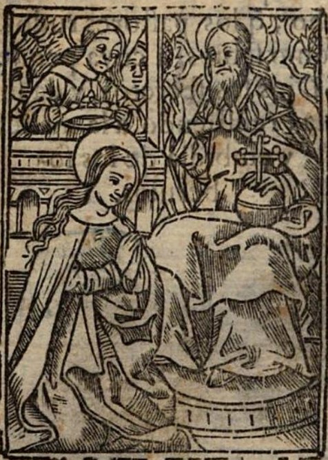 [Grabado coronación de la Virgen María]