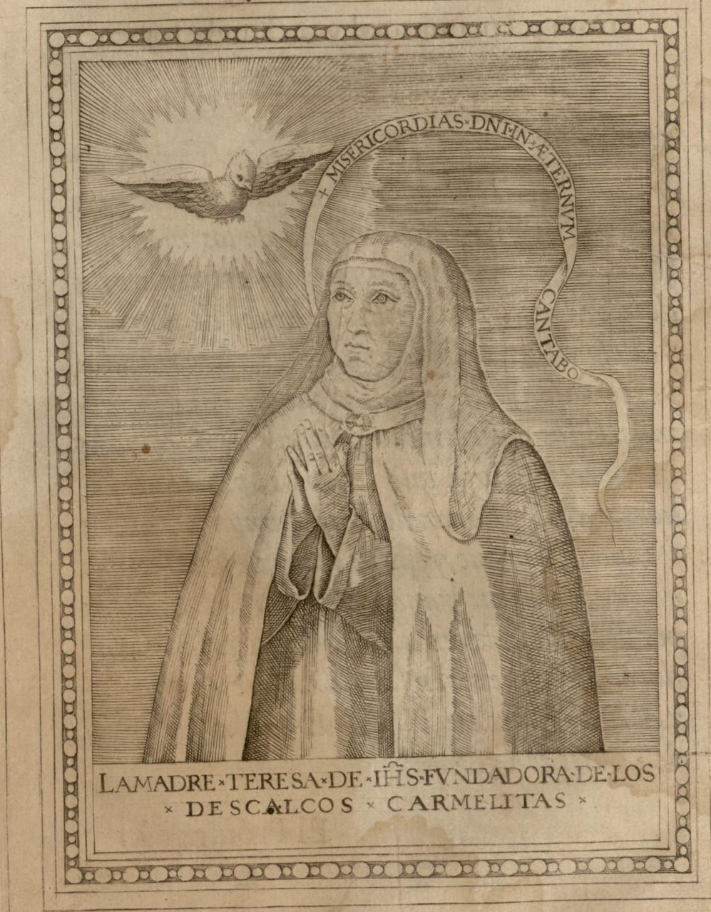“La madre Teresa de Jesús, fundadora de los Descalzos Carmelitas”